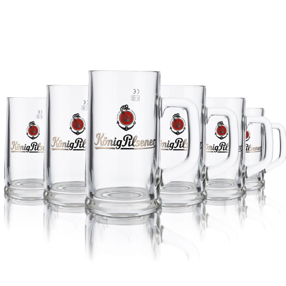 6x König Pilsener Glas 0,3l Bierkrug Humpen Seidel Gläser Set Brauerei Gastro