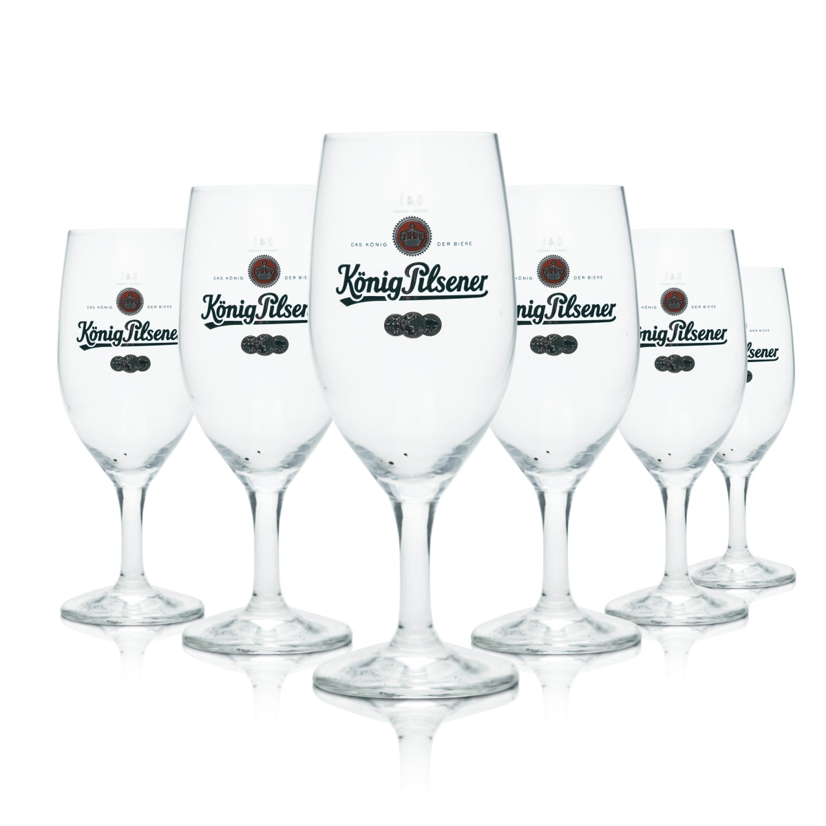 6x König Pilsener Glas 0,4l Bier Tulpe Pokal Pilsener Gläser Brauerei Gastro