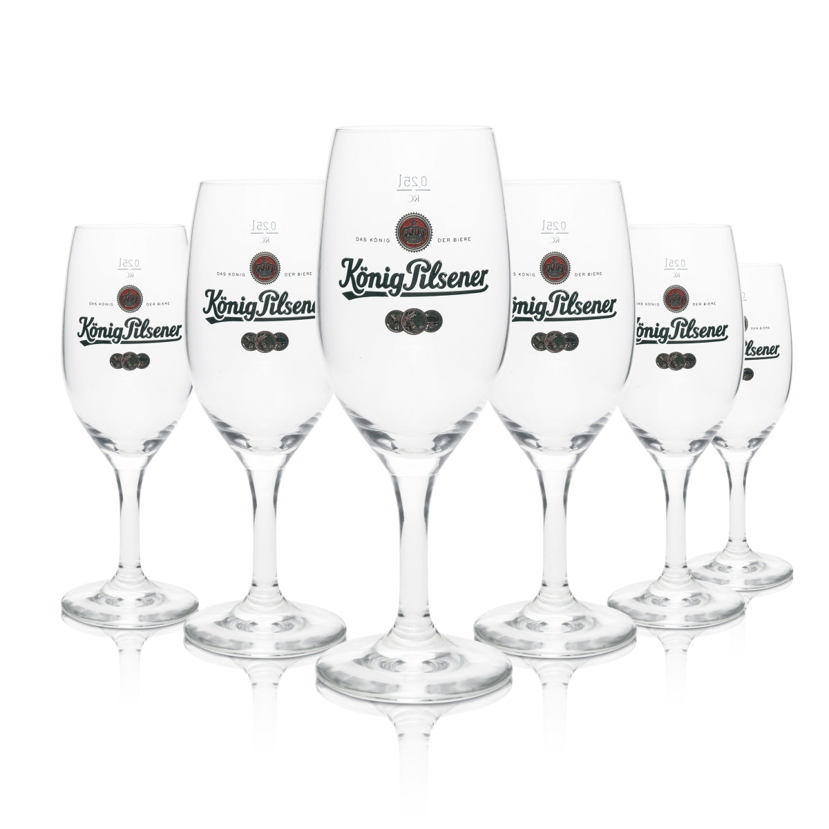 6x König Pilsner Bier Glas Pokal 0,25l Ritzenhoff Cristal