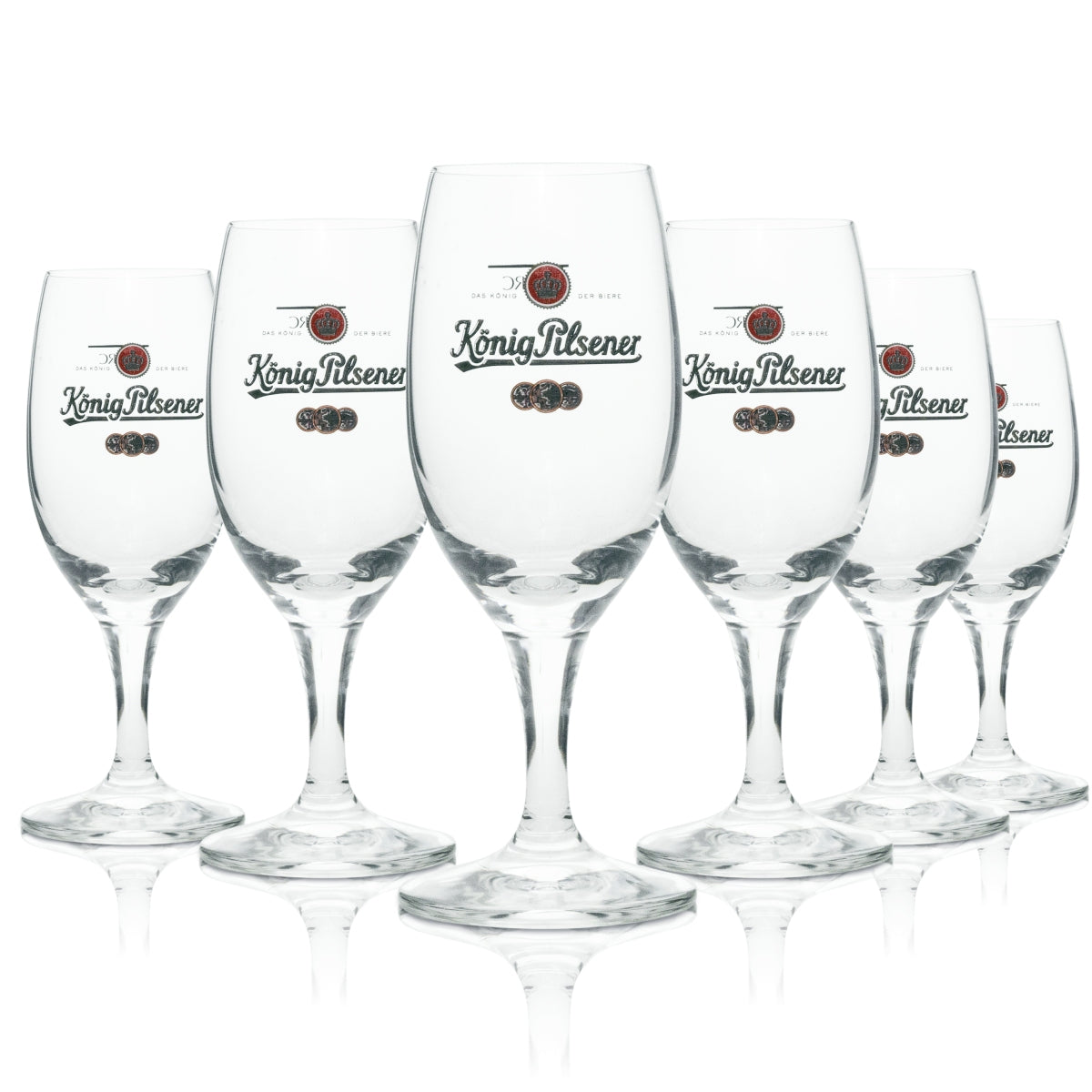6x König Pilsner Bier Probierglas Empfangsglas Glas 0,1l Pokal Mini Ritzenhoff
