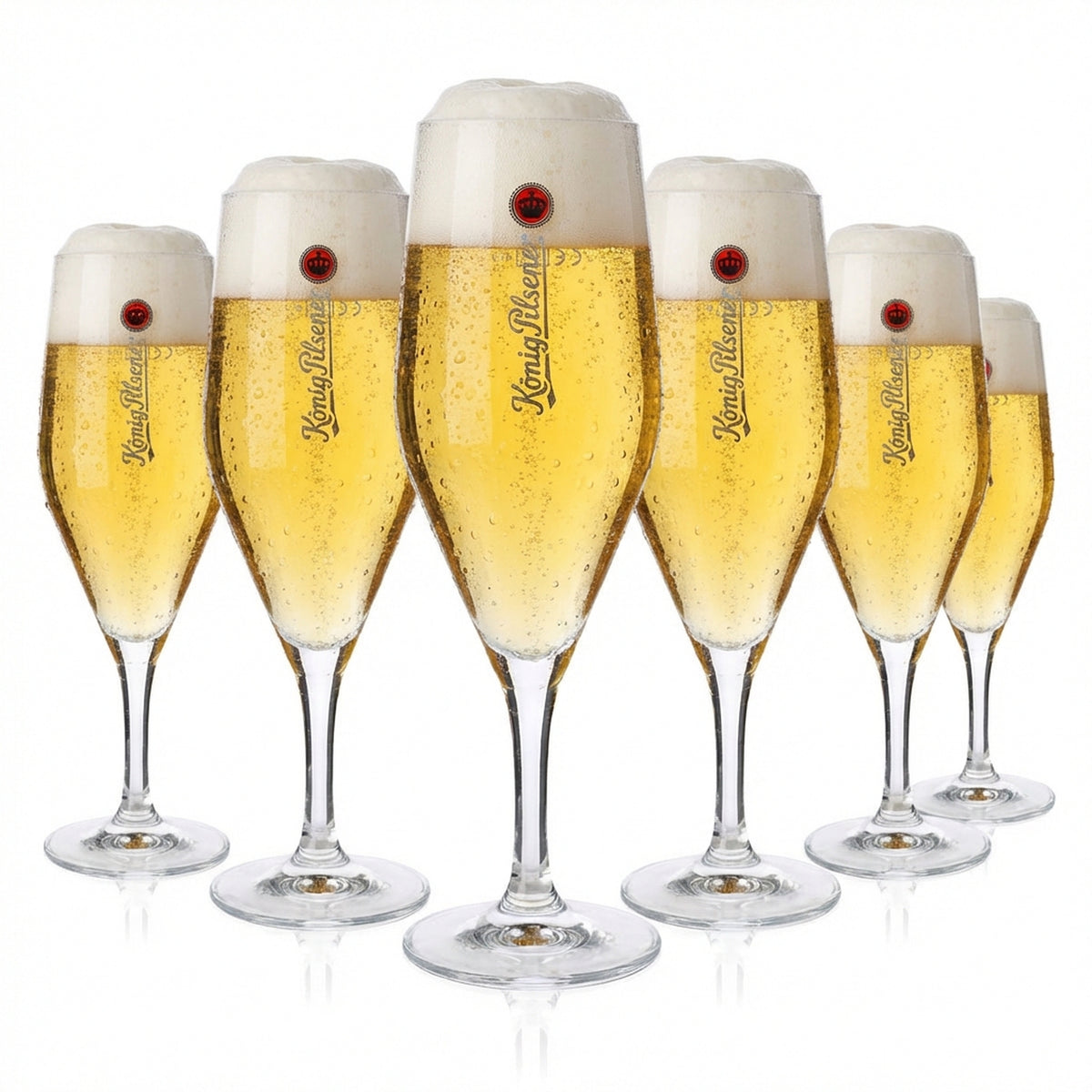 6x König Pilsner Bierglas Pokalglas Gläser 0,25l Biergläser Tulpe