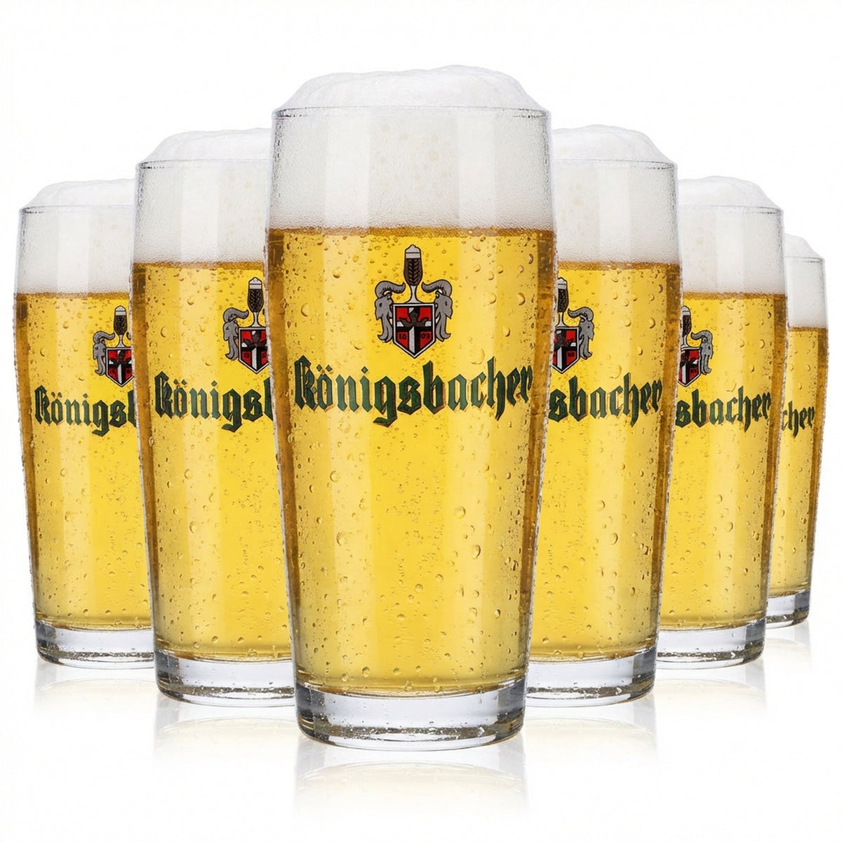 6x Königsbacher Bier Willibecher 0,3l Becher Biergläser Bierglas konisch