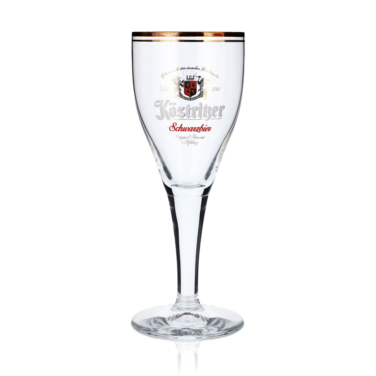 6x Köstritzer Bier Glas Biergläser 0,2l Pokal roter Schriftzug "Schwarzbier" – Ansicht 2