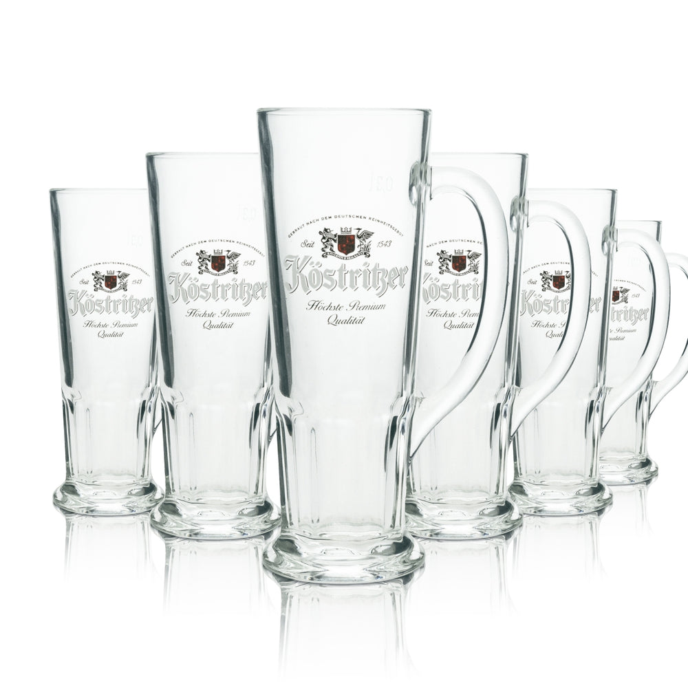 6x Köstritzer Bier Glas Bierseidel Krug 0,3l Gläser Bierhumpen Sahm
