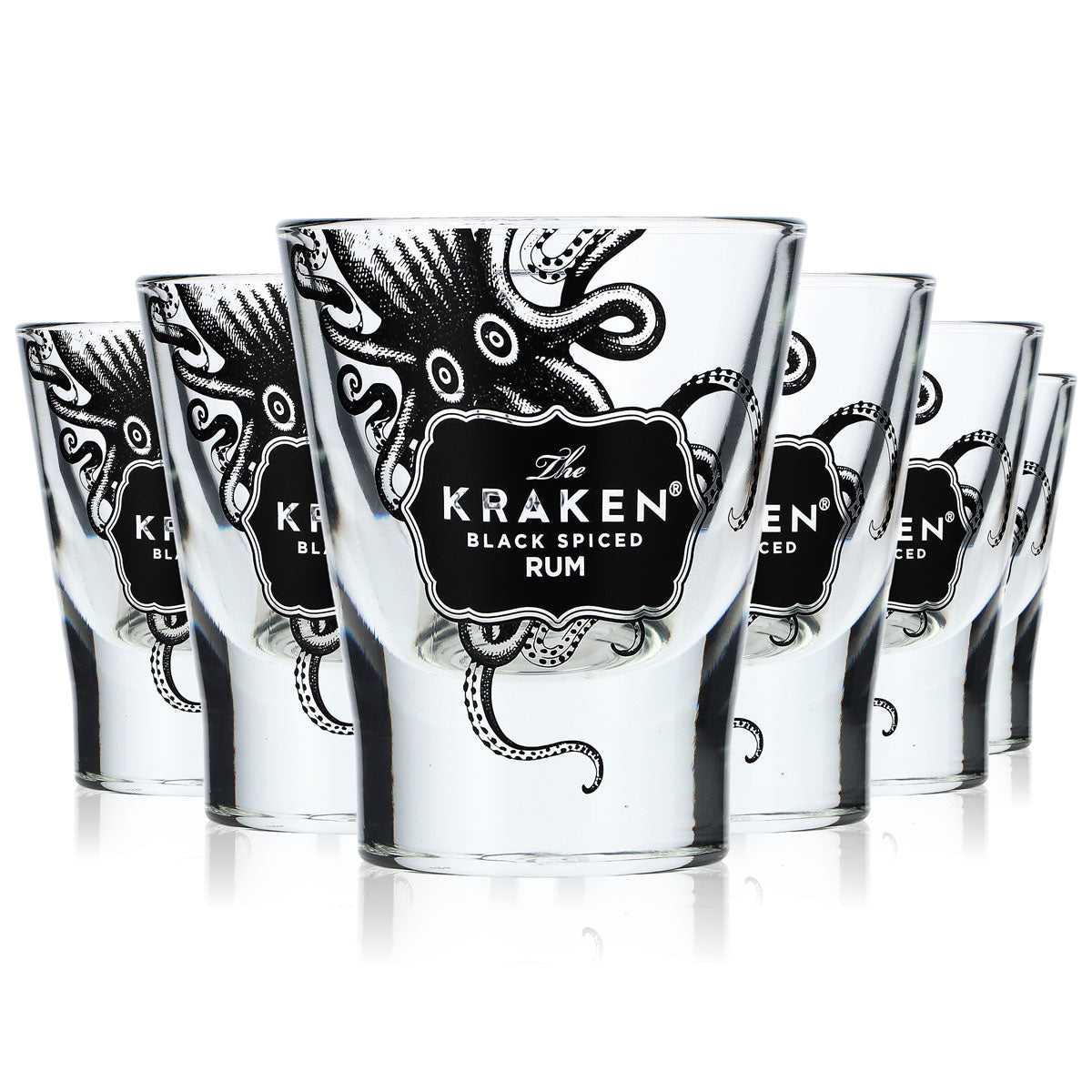 6x Kraken Rum Glas 0,06l Shotglas Tumbler Longdrinkglas Cocktailglas (6er Set)