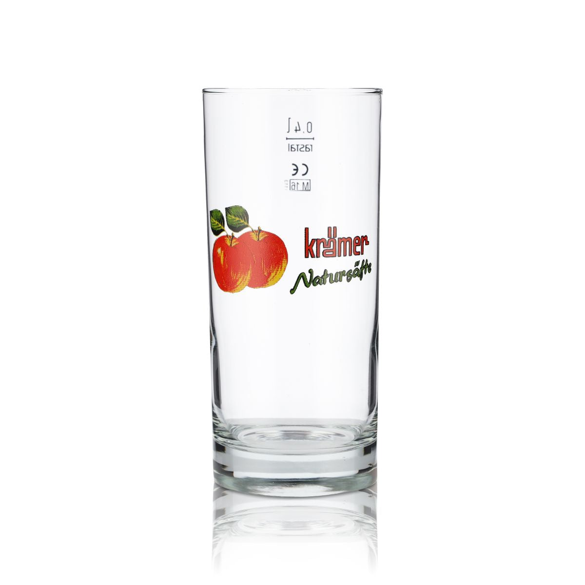 6x Krämer Glas 0,4l Saftglas Willi Becher Trinkglas Gläser Set Saftschorle Eiche – Ansicht 2
