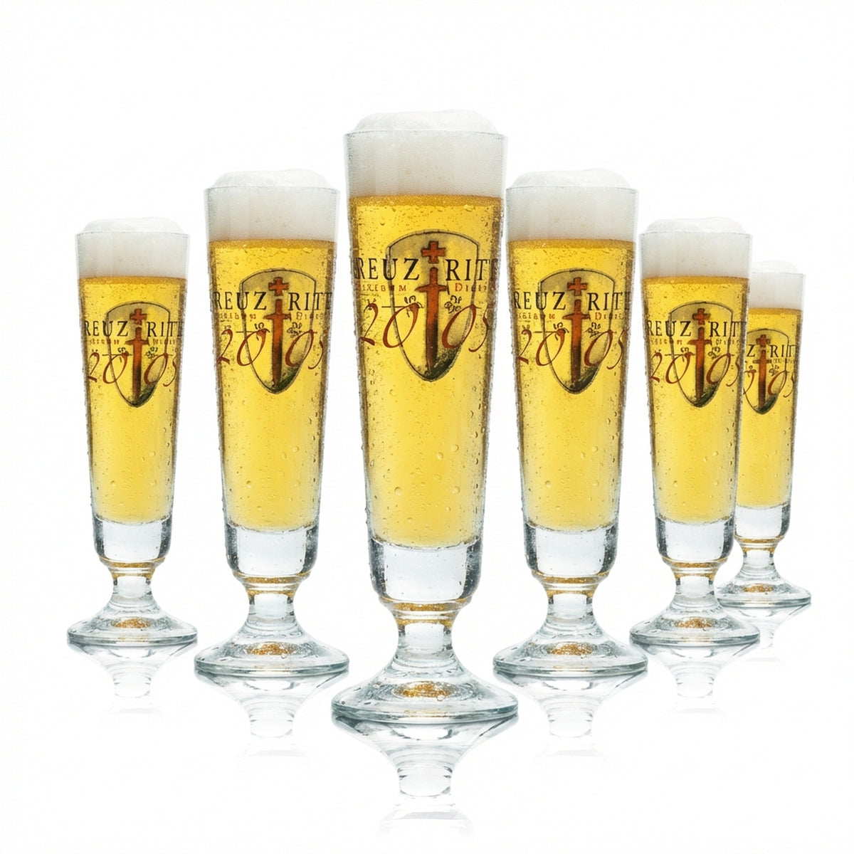 6x Kreuzritter Elixirum Digestivum Glas Schnaps 2cl Stamper Kurze Shots Gläser