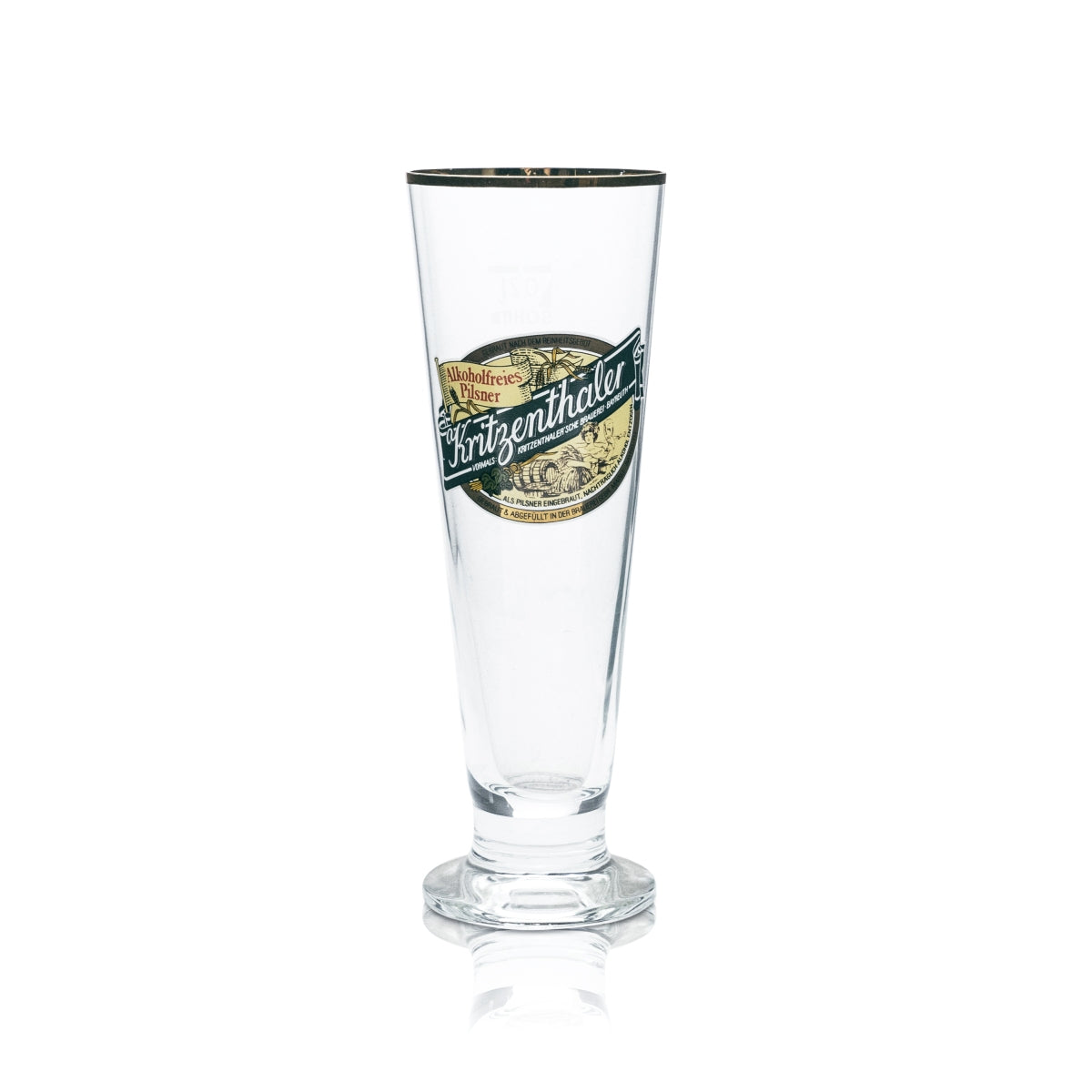 6x Kritzenthaler Bier Glas 0,2l Tulpe Pokal Goldrand Gläser Alkoholfrei Gastro – Ansicht 2