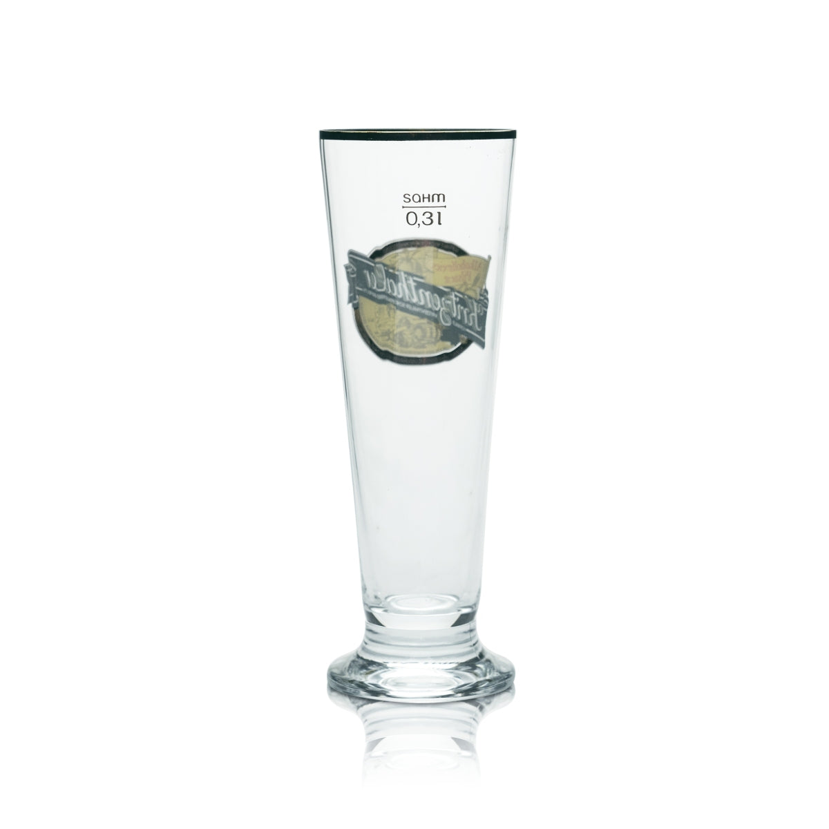 6x Kritzenthaler Glas 0,3l Bier Pokal Tulpe Alkoholfrei Goldrand Gläser Brauerei – Ansicht 3