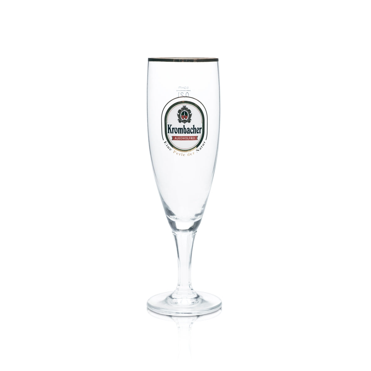 6x Krombacher Bier Glas 0,2l Pokal Tulpe Goldrand Alkoholfrei Gläser Gastro Bar – Ansicht 2
