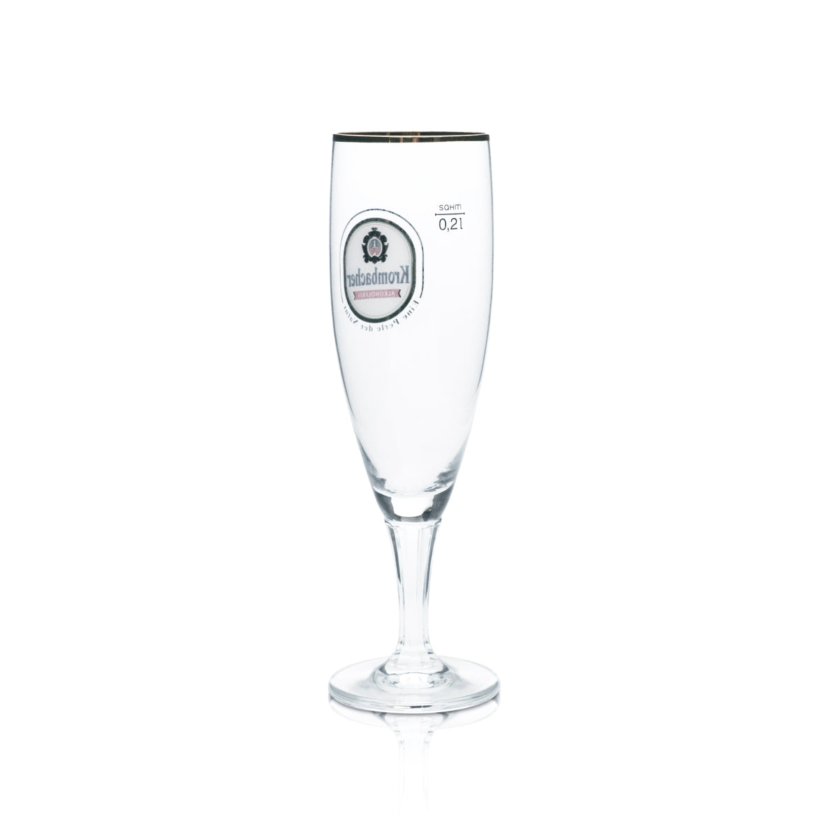 6x Krombacher Bier Glas 0,2l Pokal Tulpe Goldrand Alkoholfrei Gläser Gastro Bar – Ansicht 3