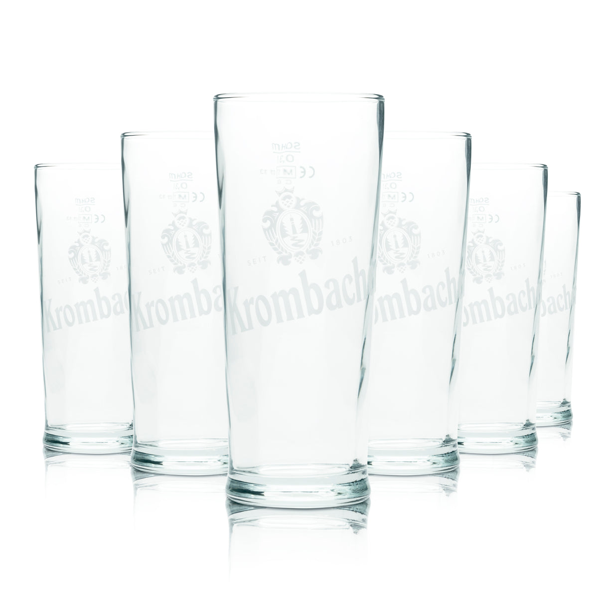6x Krombacher Bier Glas 0,3l Becher Pokal Gläser Gastro Bar Kneipe Willi Beer – Ansicht 4