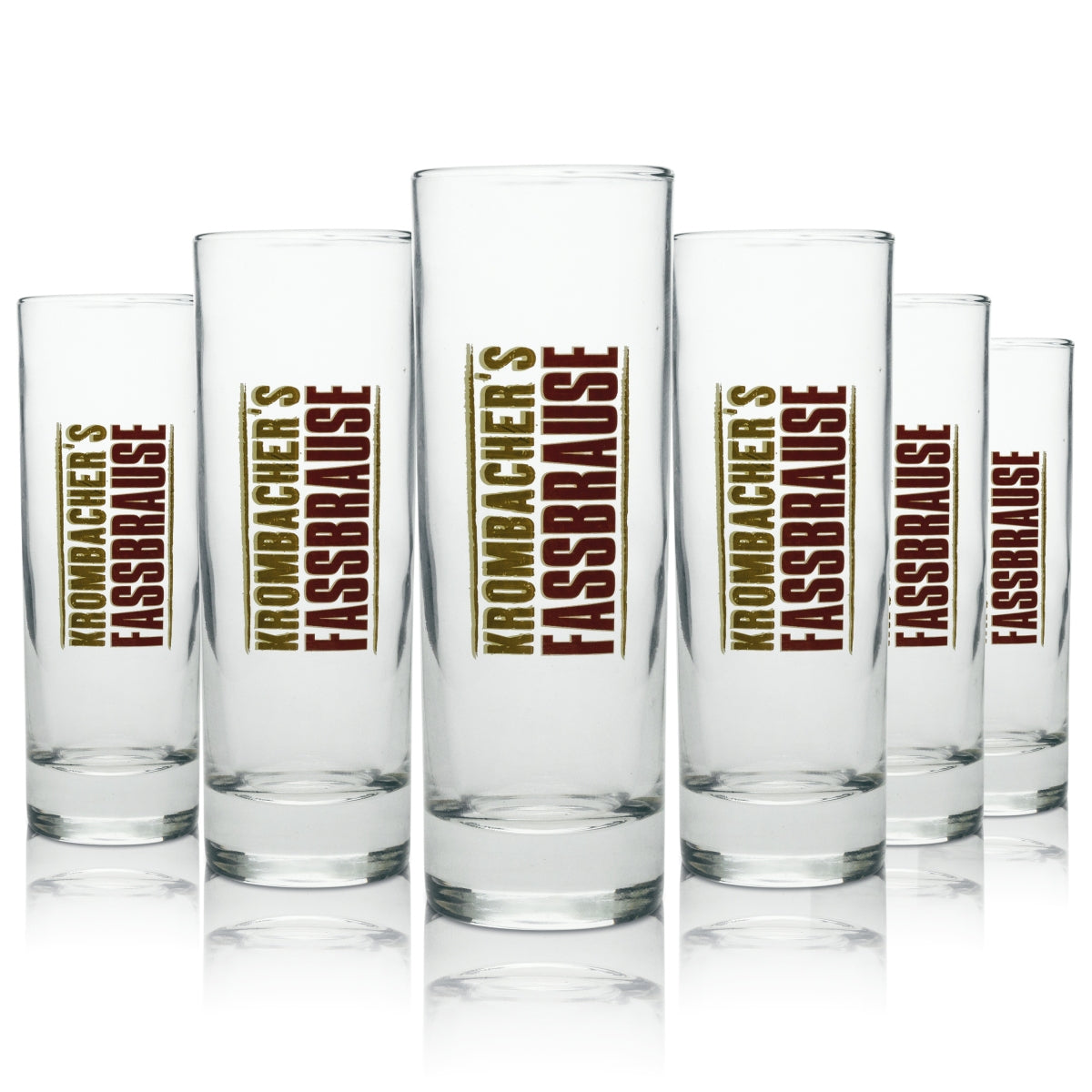 6x Krombacher Bier Glas Fassbrause 0,2l