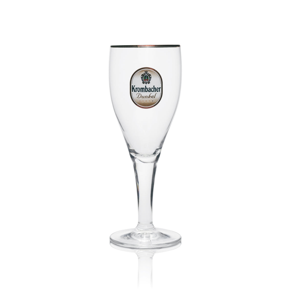 6x Krombacher Glas 0,3l Dunkelpils Pokal Tulpe Goldrand Gläser Gastro Brauerei – Ansicht 2