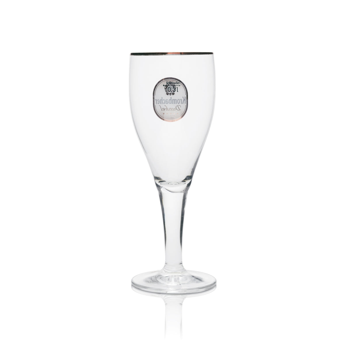 6x Krombacher Glas 0,3l Dunkelpils Pokal Tulpe Goldrand Gläser Gastro Brauerei – Ansicht 3
