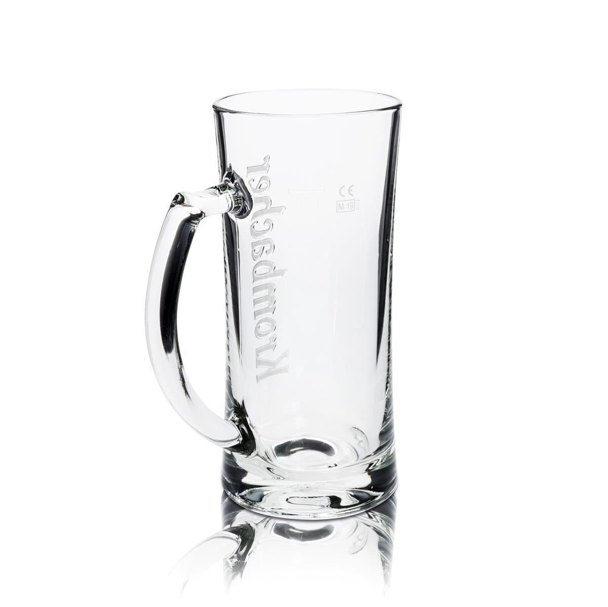 6x Krombacher Glas 0,5l Bier Krug Humpen Seidel Relief Gläser Pils Gastro Eiche – Ansicht 3