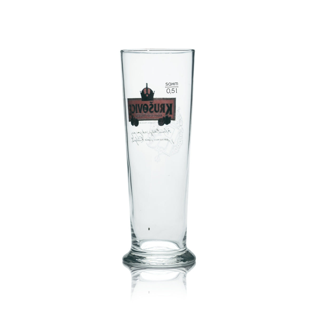 6x Krusovice Glas 0,5l Bier Pokal Gläser Brauerei Czech Dunkel Schwarzes Gastro – Ansicht 3
