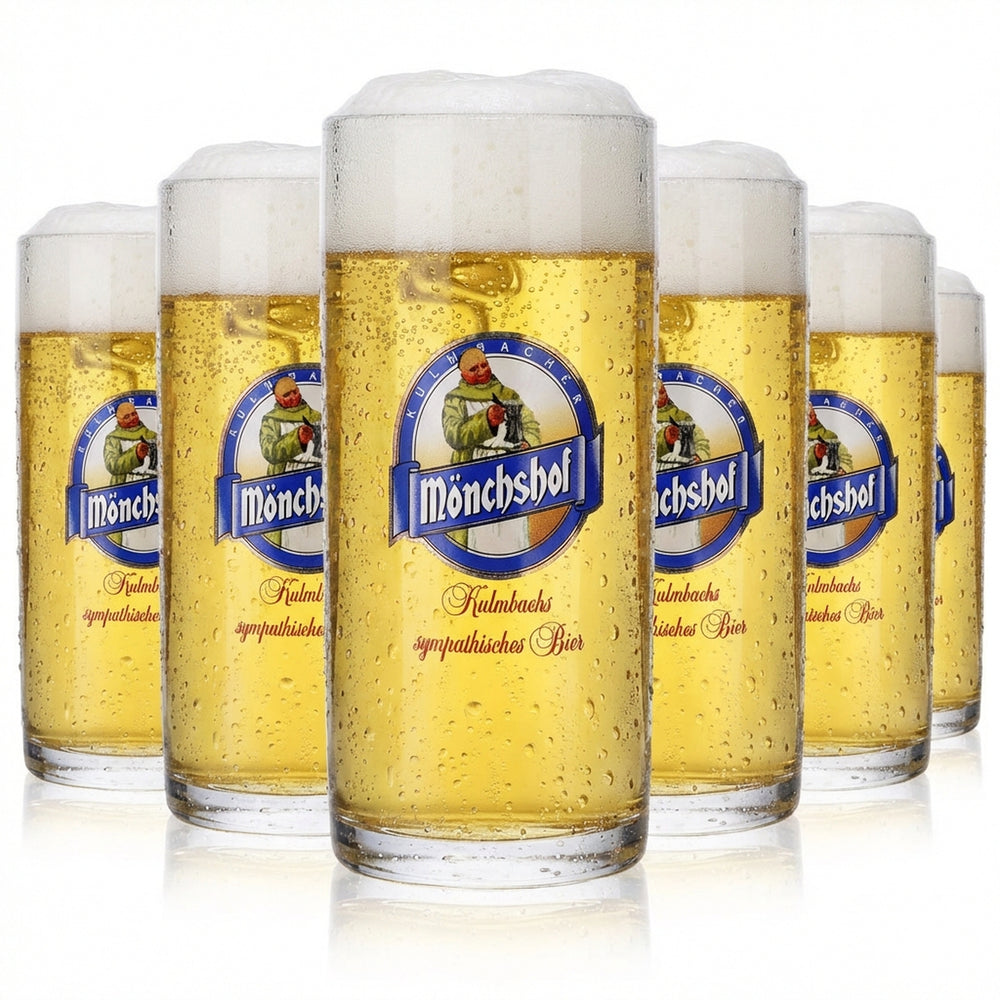 6x Kulmbacher Mönchshof Glas 0,3l Bierkrug Humpen Seidel Gläser Set Brauerei