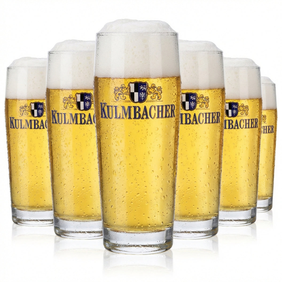 6x Kulmbacher Reichelbräu Bier Glas Biergläser 0,25l Becher Trumpf