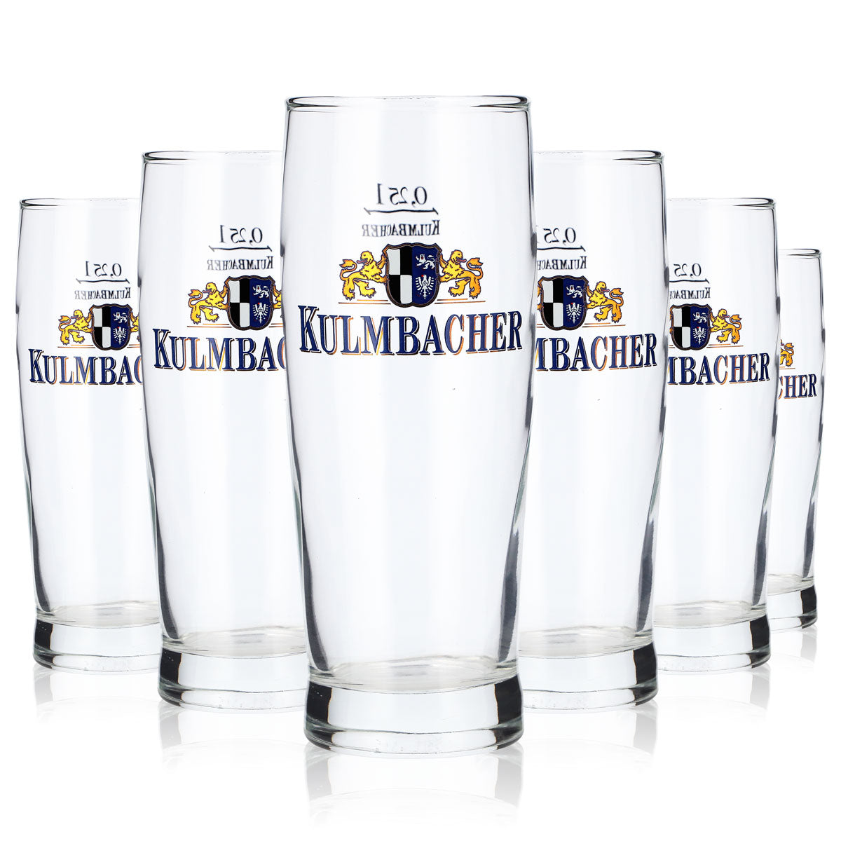 6x Kulmbacher Reichelbräu Bier Glas Biergläser 0,25l Becher Trumpf – Ansicht 5