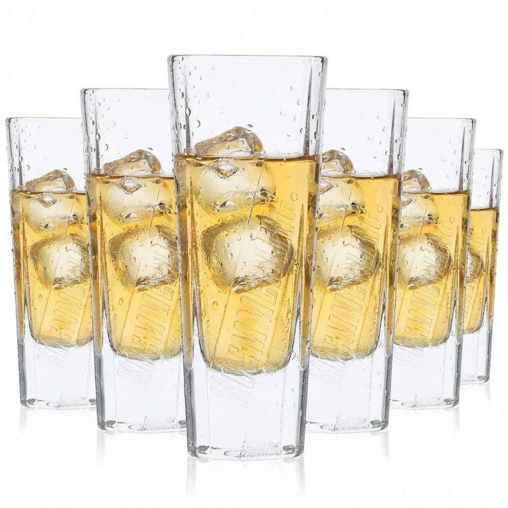 6x Kümmerling Likör Glas 0,15l Gläser Relief Longdrinkglas Relief Logo