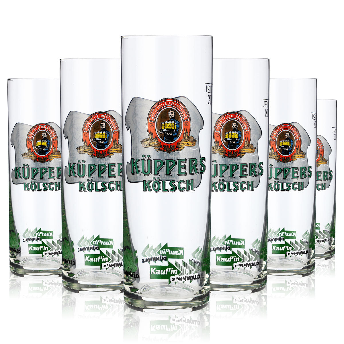 6x Küppers Kölsch Bier Glas 0,2l Kölschglas/Stange "Interessengemeinschaft" – Ansicht 6