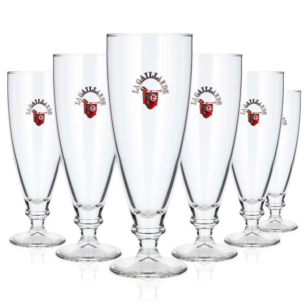 6x La Gaillarde Bier Glas 0,37l Pokal Tulpe Bierglas Pokalglas (6er Set)