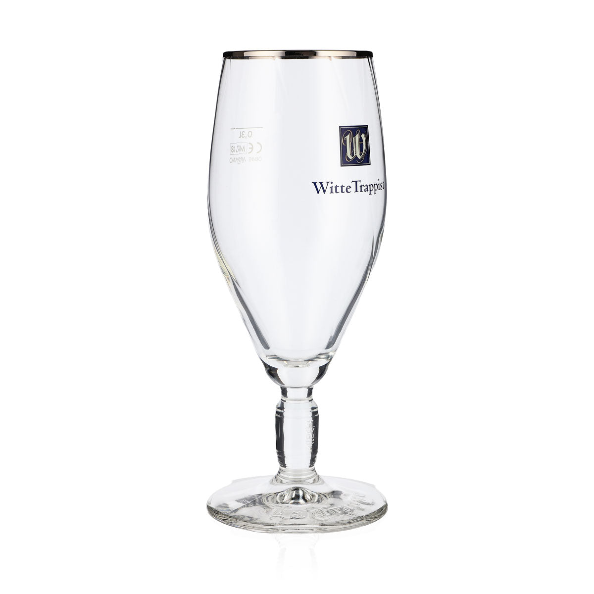 6x La Trappe Bier Glas 0,3l Biergläser Relief im Stiel Pokal Goldrand – Ansicht 3