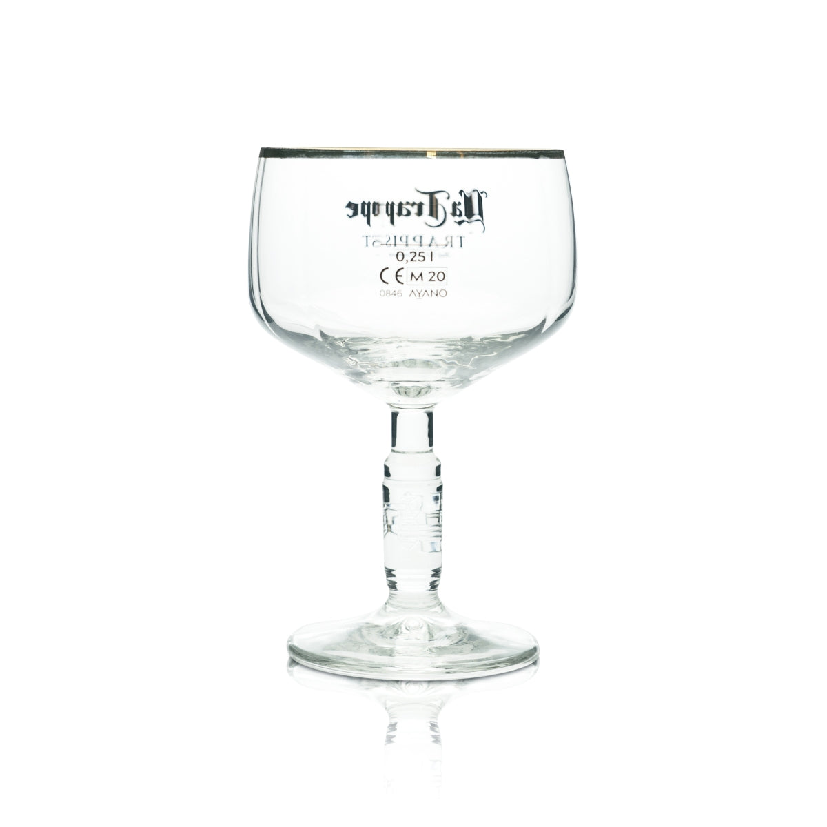 6x La Trappe Bier Glas Pokalgläser Biergläser 0,25l Goldrand – Ansicht 4