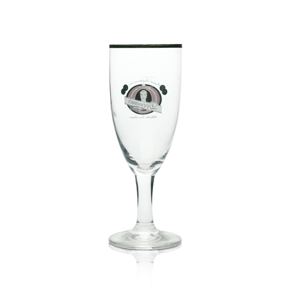 6x Lappmanns Bier Glas Pokal Dunkel mit Goldrand 0,3l – Ansicht 3