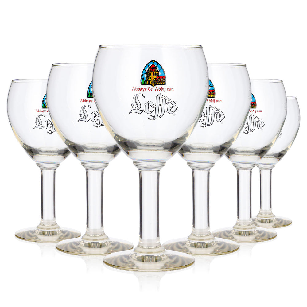 6x Leffe Bier Glas 0,33l Tulpe Abbaye Pokal Durabor Bierglas Pokalglas (6er Set)