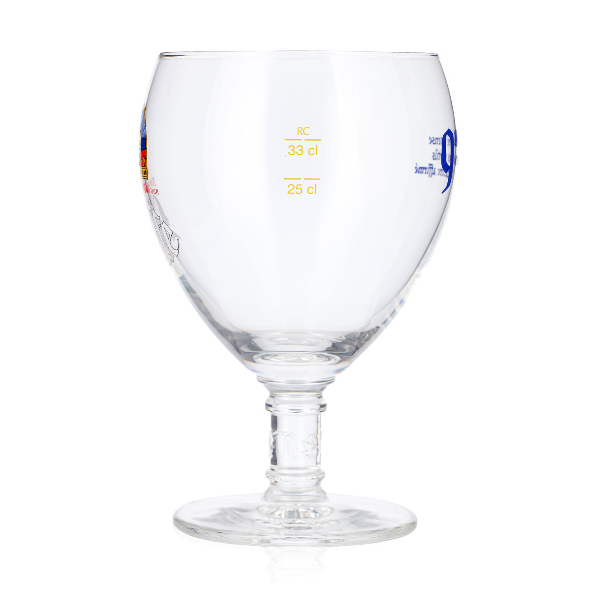 6x Leffe Bier Glas 0,33l Tulpe Rückseite Blaue Schrift Pokal Bierglas (6er Set) – Ansicht 5