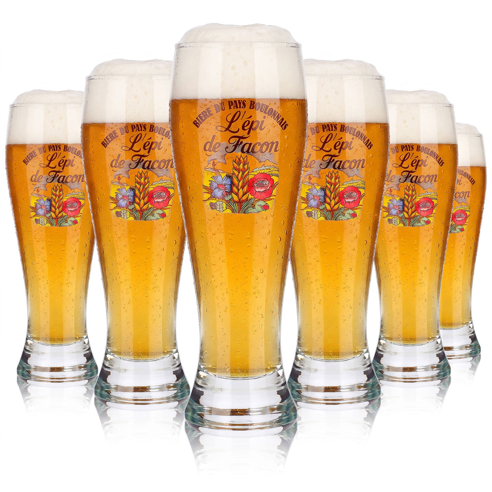 6x Lépi de Facon Bier Glas Pokalgläser Biergläser 0,25l (6er Set)