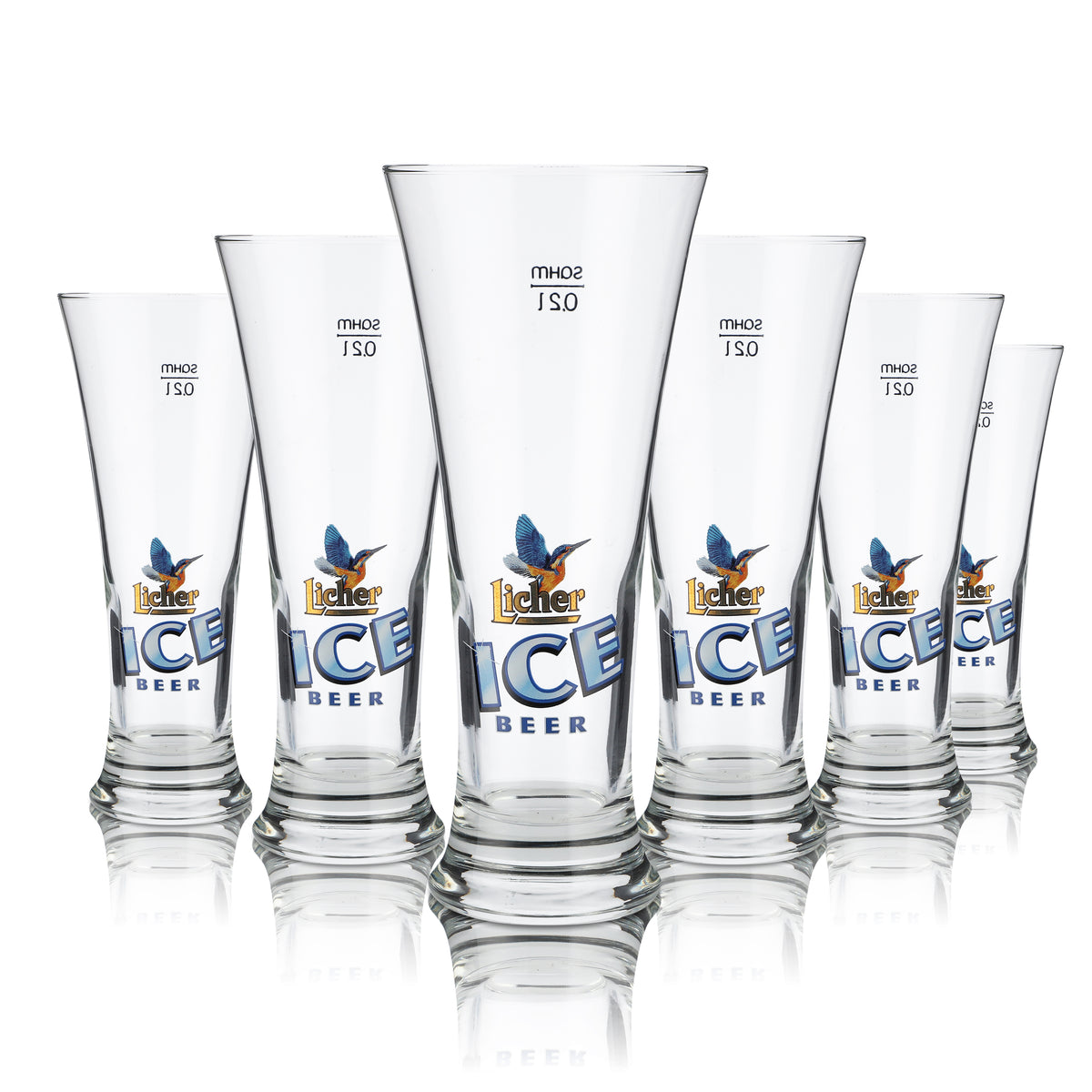 6x Licher Bierglas 0,2l Pokal Ice Beer Luminarc Martiguess Gläser Set Brauerei – Ansicht 4