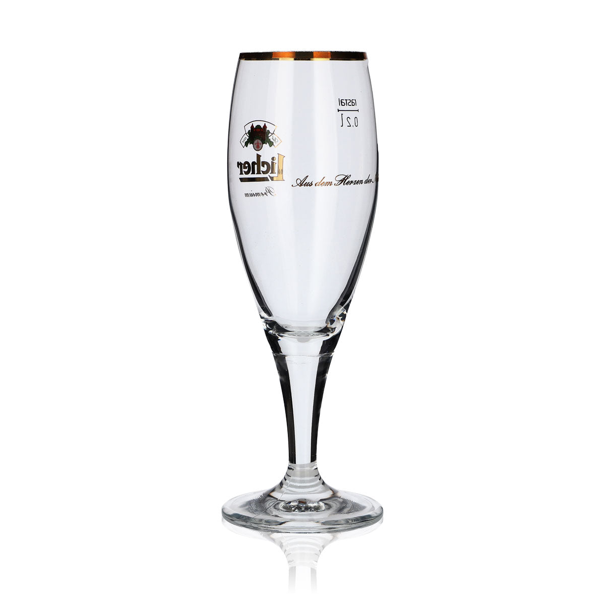 6x Licher Glas 0,2l Gläser Bier Pokal Noblesse Burg Pokal Tulpe – Ansicht 4