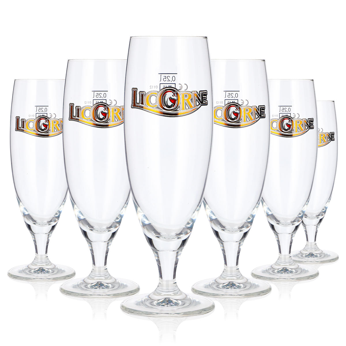 6x Licorne Noel Bier Glas 0,25l Pokal (6er Set)