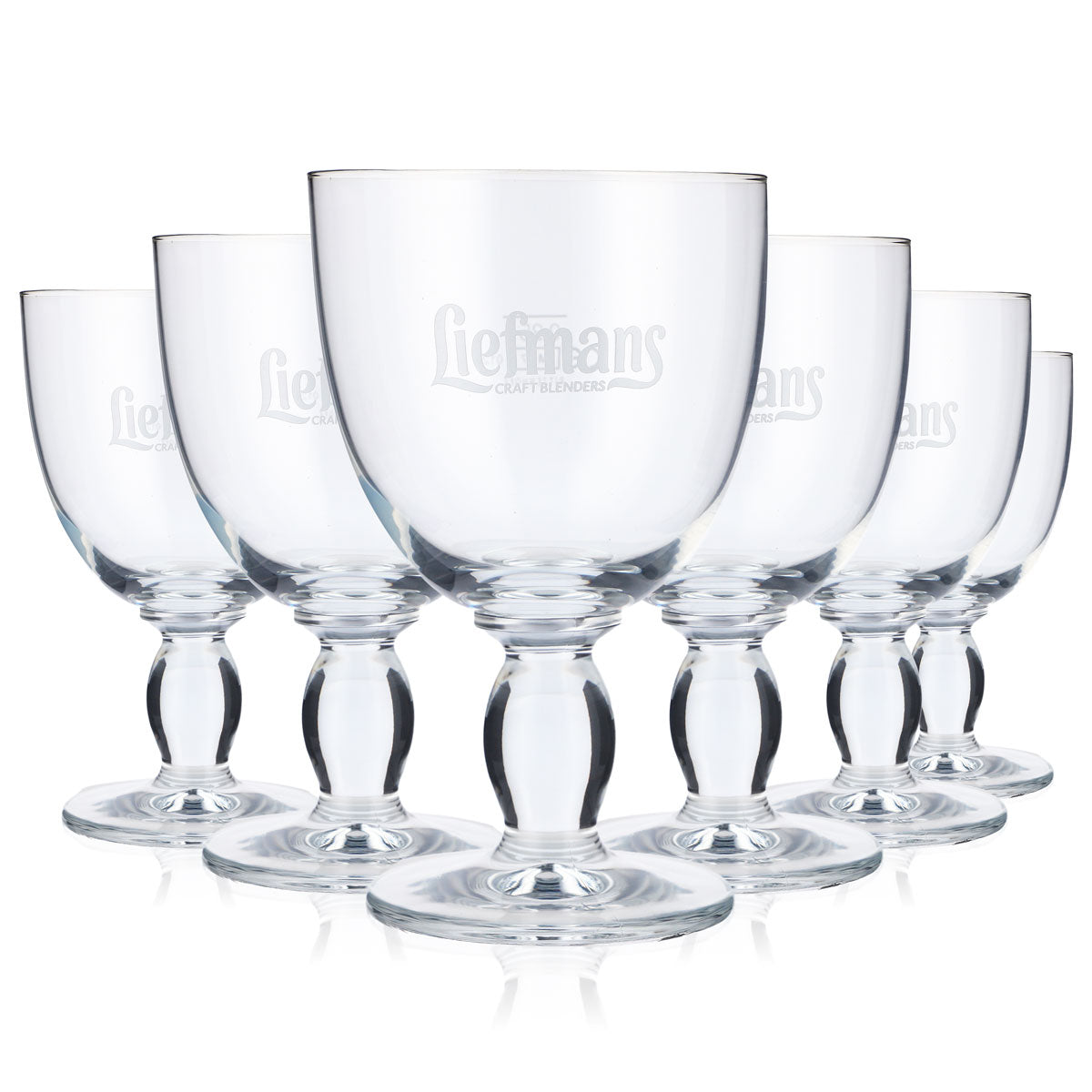 6x Liefmans Bier Glas 0,25l Pokal Biergläser Kelch Schale Weißes Logo – Ansicht 5