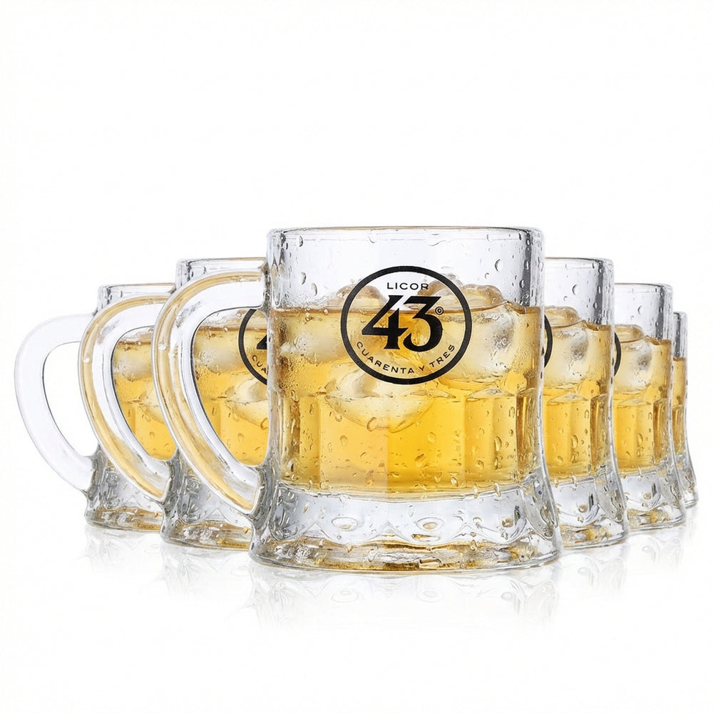 6x Likör 43 Likör Glas 5cl Stamper Kurzer Shotglas Krug Mini Bierglas