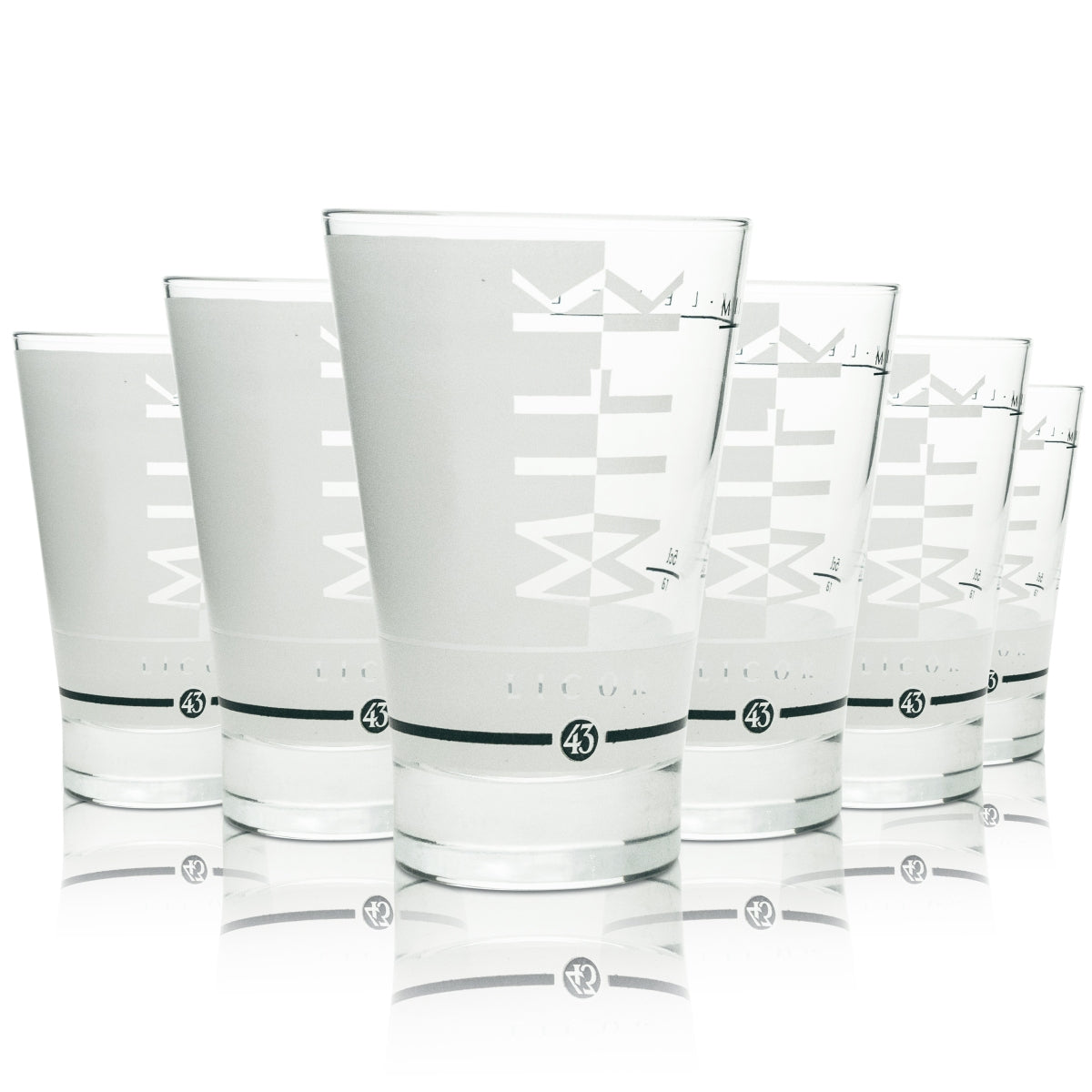 6x Likör 43 Likör Glas Longdrink Milk weiß