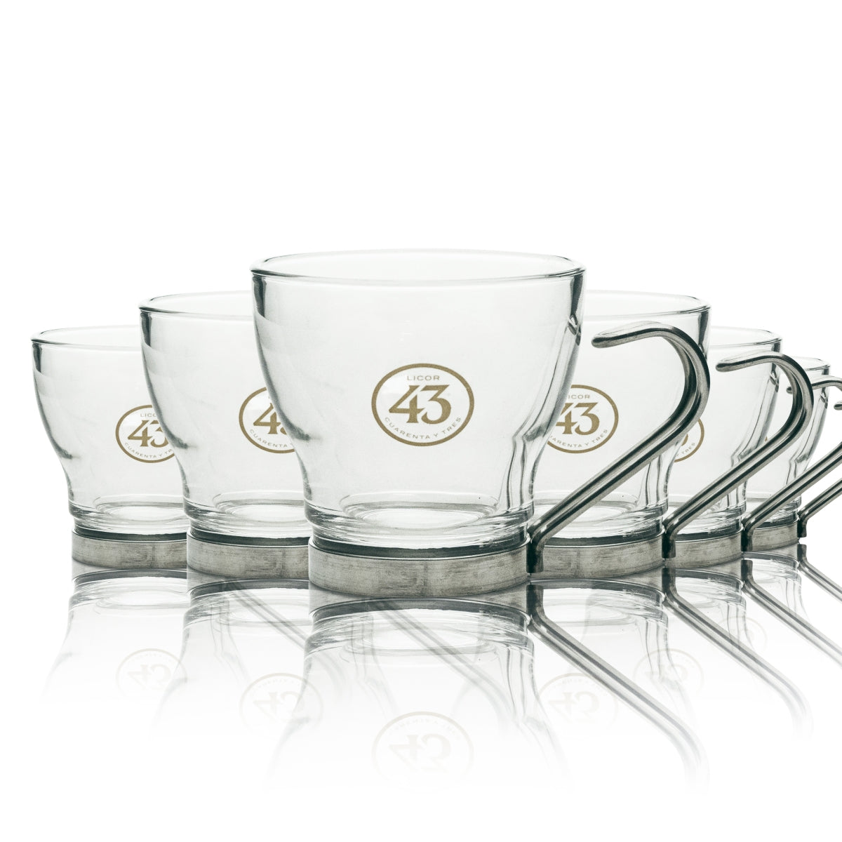 6x Likör 43 Likör Glas Tasse mit Metallhenkel 0,1l Oslo