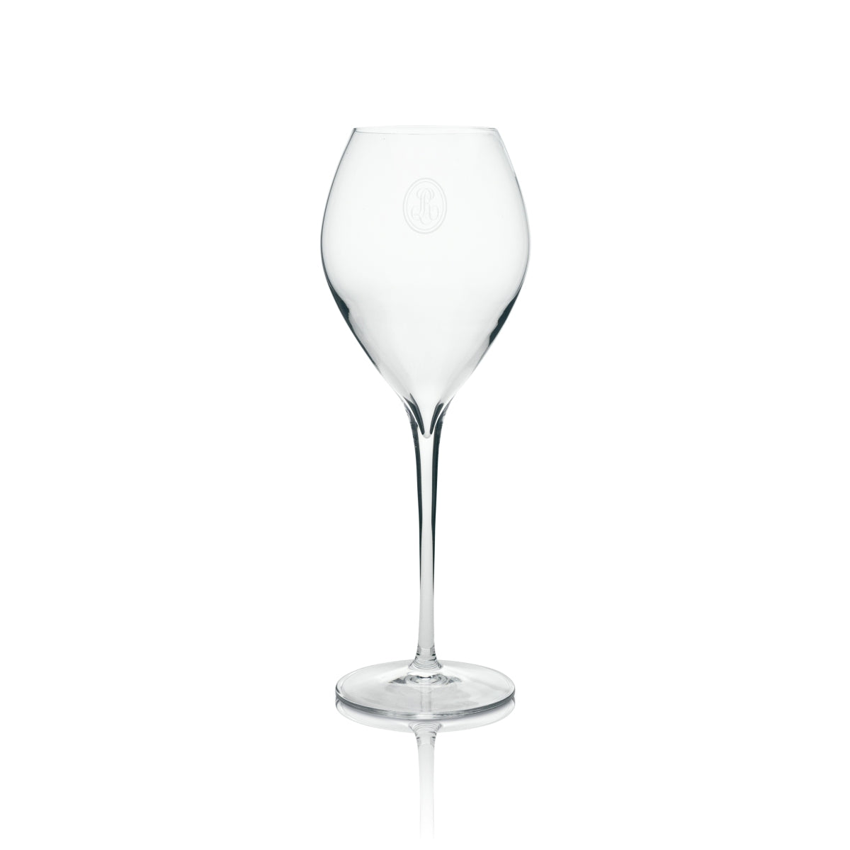 6x Louis Roederer Champagner Glas Flöte dickbauchig mit Logo – Ansicht 2