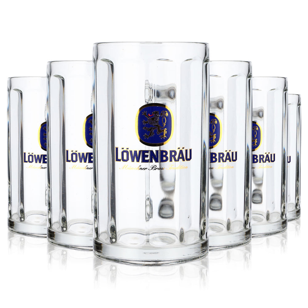 6x Löwenbräu Bier Glas 0,5l Krug (6er Set)
