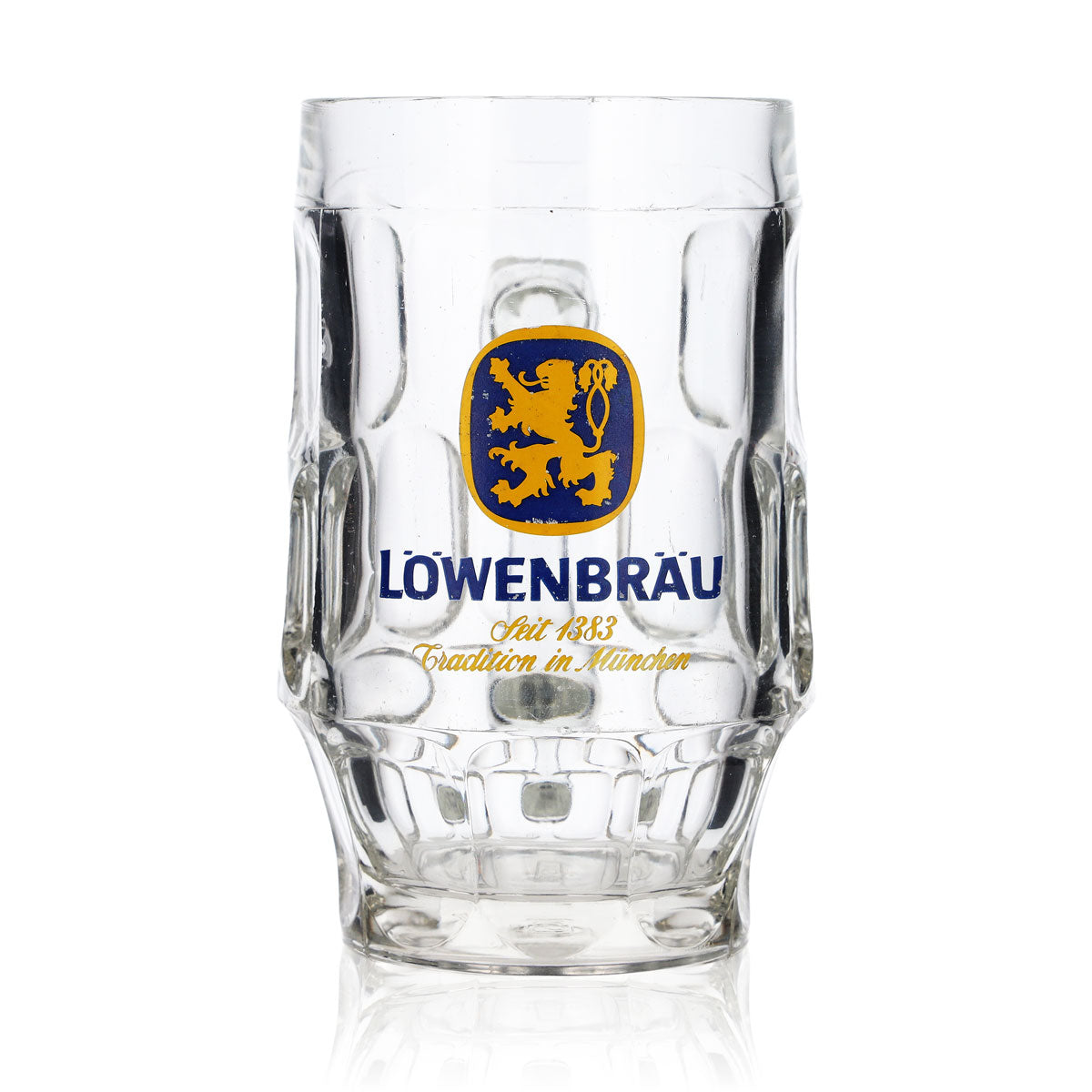6x Löwenbräu Bier Glas Biergläser0,5l Krug Straßburg gelbes Logo B-WARE – Ansicht 2