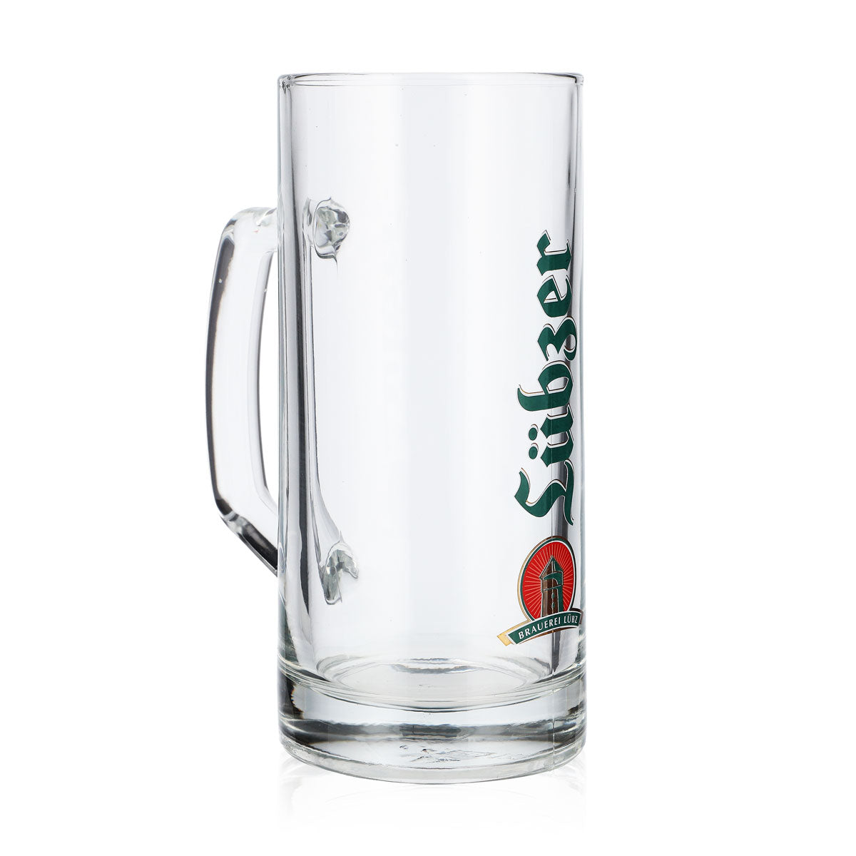 6x Lübzer Bier Glas Bier Krug Seidel Brauerei Lübz klar 0,5l Berna 500 – Ansicht 3