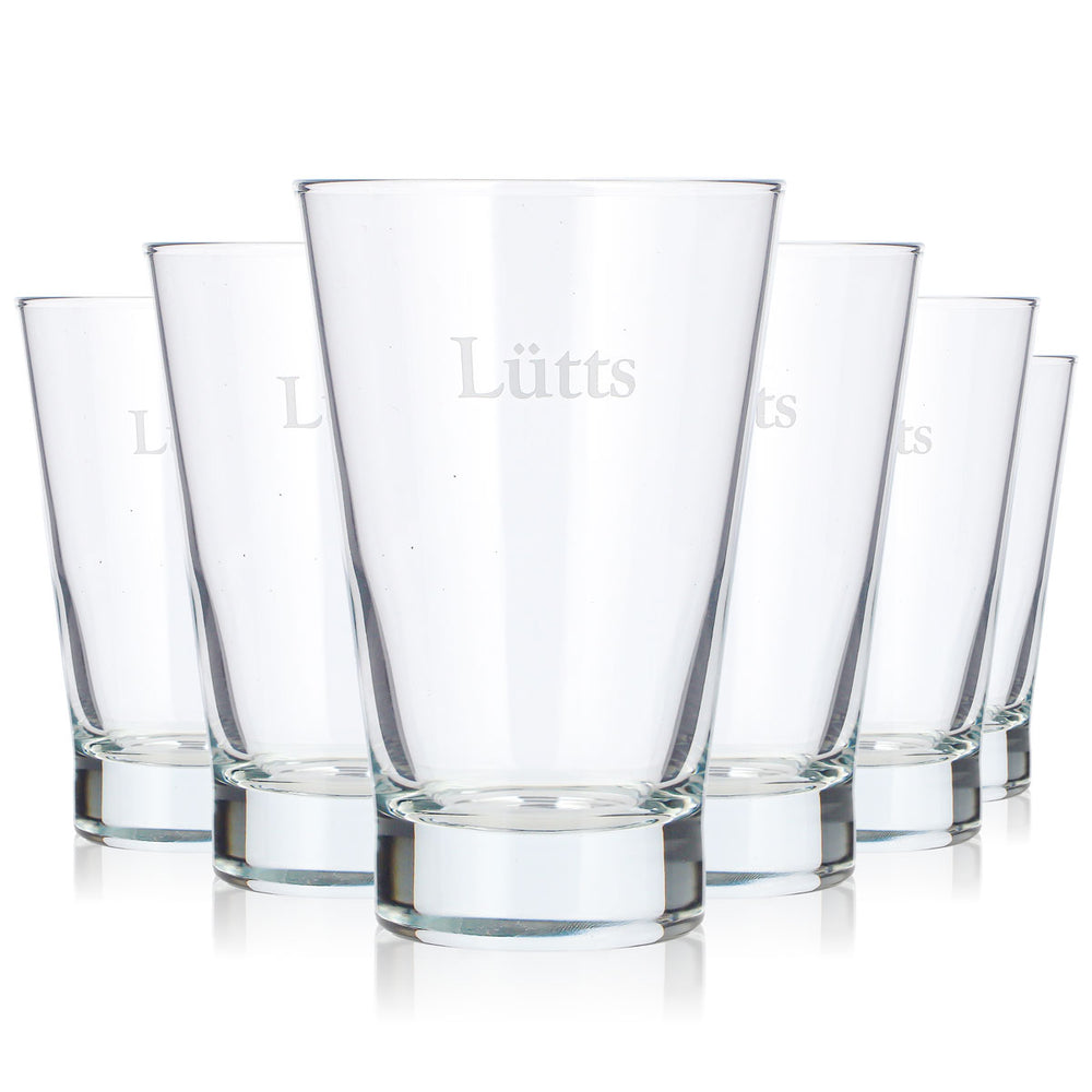 6x Lütts Softdrink Glas 0,28l Odis York (6er Set)