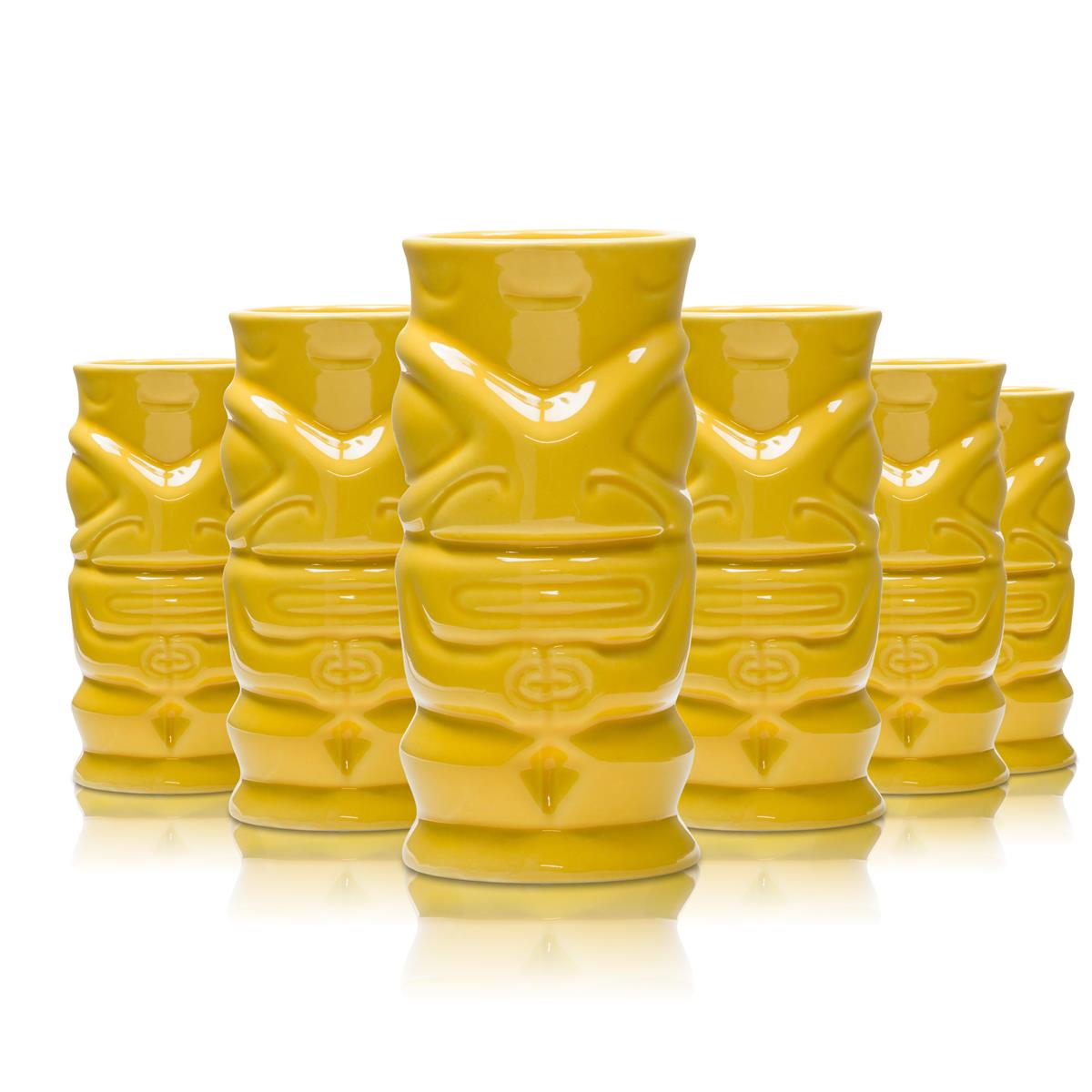 6x Mahiki Rum Glas Tonbecher gelb