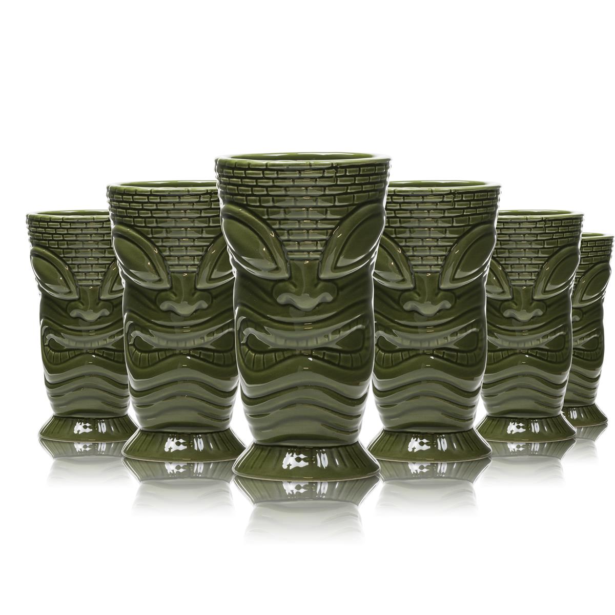 6x Mahiki Rum Glas Tonbecher grün