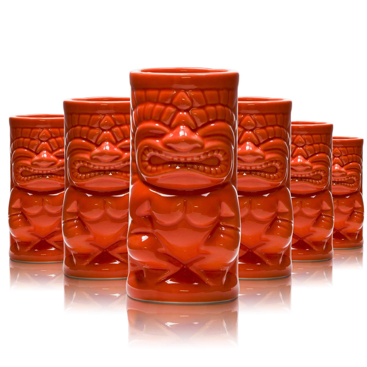 6x Mahiki Rum Glas Tonbecher orange