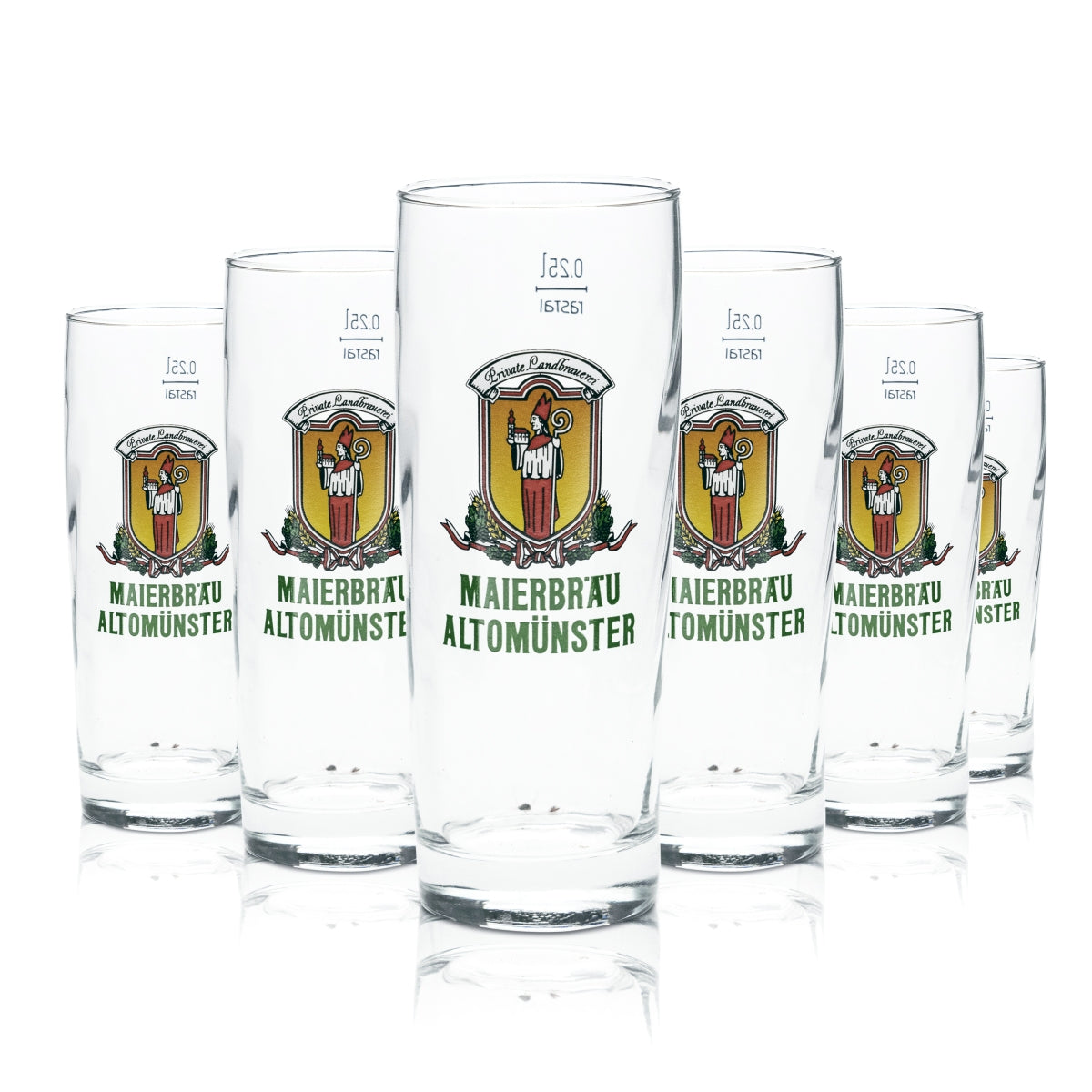 6x Maierbräu Glas 0,25l Craft Bier Becher Gläser Gastro Bar Kneipe Biergarten