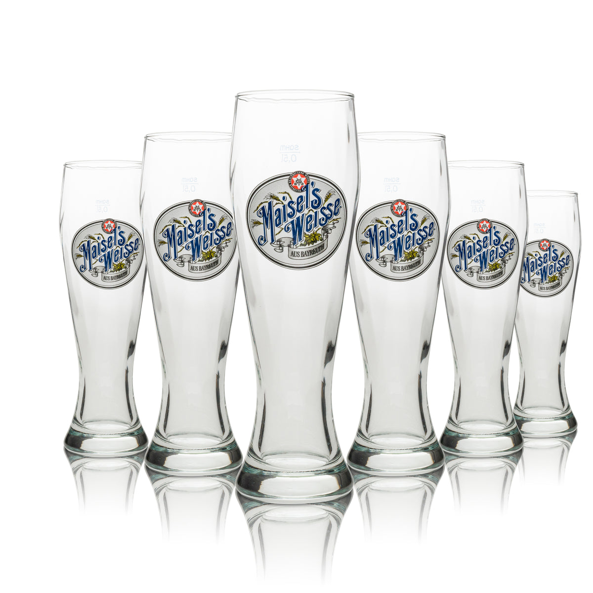 6x Maisels Weisse Bier Glas 0,5l Weizen – Ansicht 4